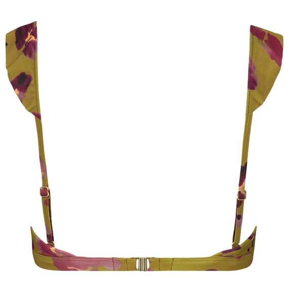 Beachlife Painted Animal Plunge Bikinitop