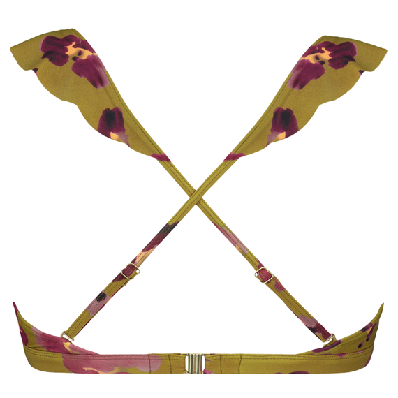 Beachlife Painted Animal Plunge Bikinitop