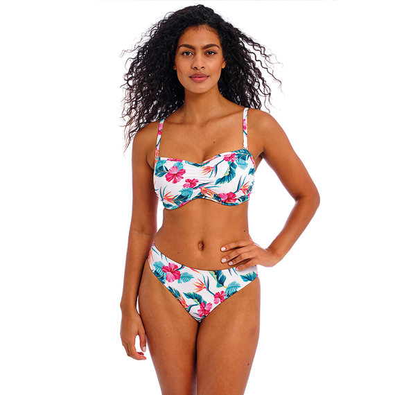 Freya Swim Palm Paradise Bandeau Bikinitop White