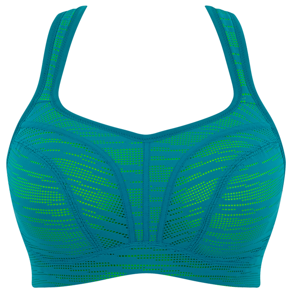 Panache Voorgevormde Sport BH Teal/Lime