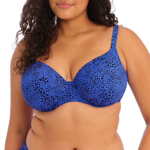Elomi Badmode Pebble Cove Plunge Bikinitop Blue