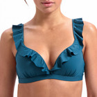 Petrol Plunge Bikini Oberteil