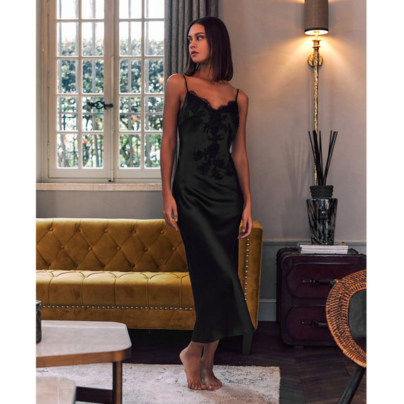 Marjolaine Phénix Maxi Nachtjurk Noir