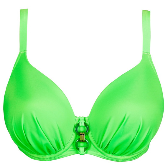 Primadonna Swim Pilon Herzform Bikini Oberteil Neon Lime