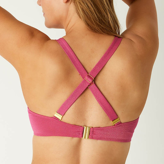 Annadiva Swim Pink Lagoon Voorgevormde Balconette Bikinitop Pink