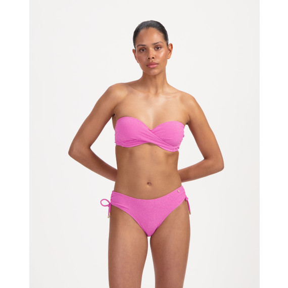 Beachlife Pink Shimmer Bandeau Bikinitop Pink Shimmer
