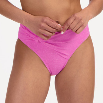 Pink Shimmer Hoog Bikinibroekje