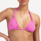Pink Shimmer Triangle Bikinitop