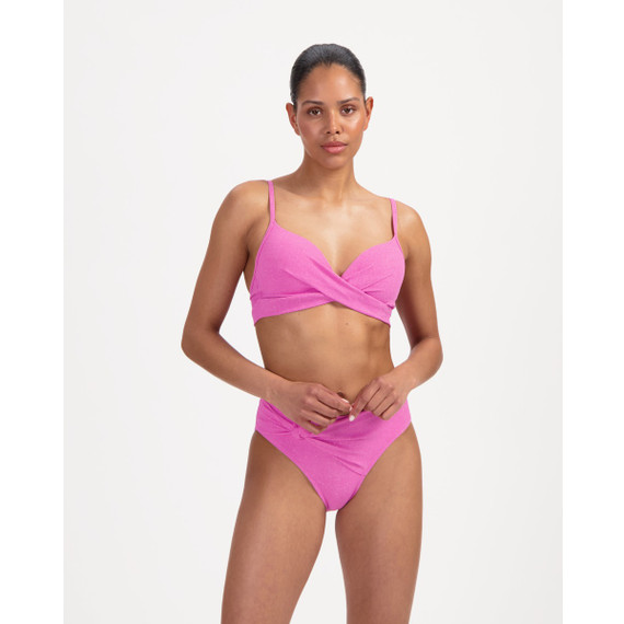 Beachlife Pink Shimmer Twist Bikinitop Pink Shimmer