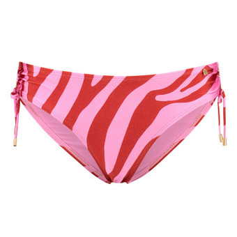 Pink Zebra Bikini Hose mit Seitlichen Bändern