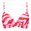 Beachlife Pink Zebra Twist Bikinitop