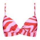 Pink Zebra Twist Bikinitop