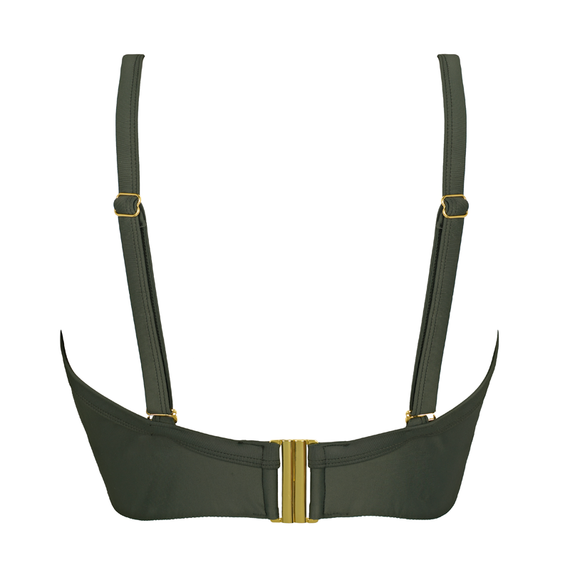 Annadiva Swim Plain Longline Bikinitop Olive