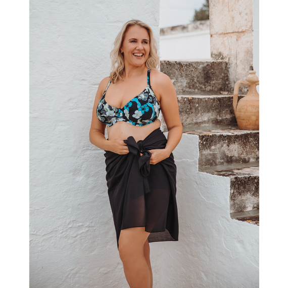 Annadiva Swim Plain Pareo Black 