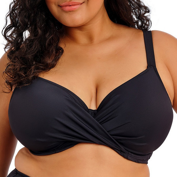 Elomi Swim Plain Sailing Plunge Bikinitop Black