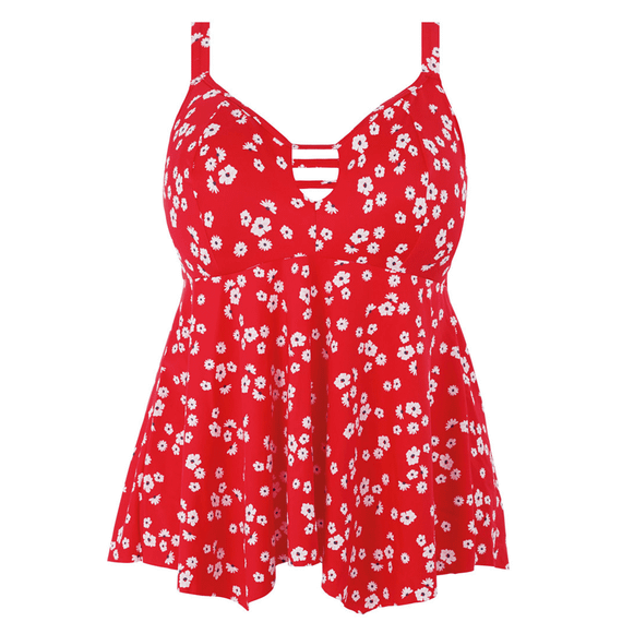 Elomi Swim Plain Sailing Tankinitop Red Floral