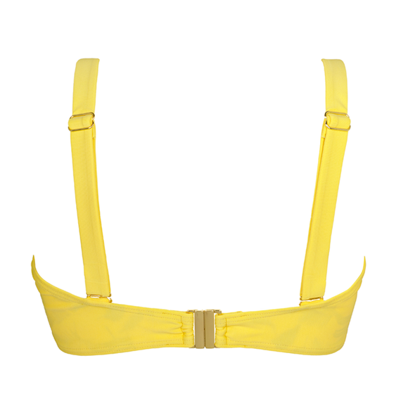 Annadiva Swim Plain Voorgevormde Balconette Bikinitop Citron