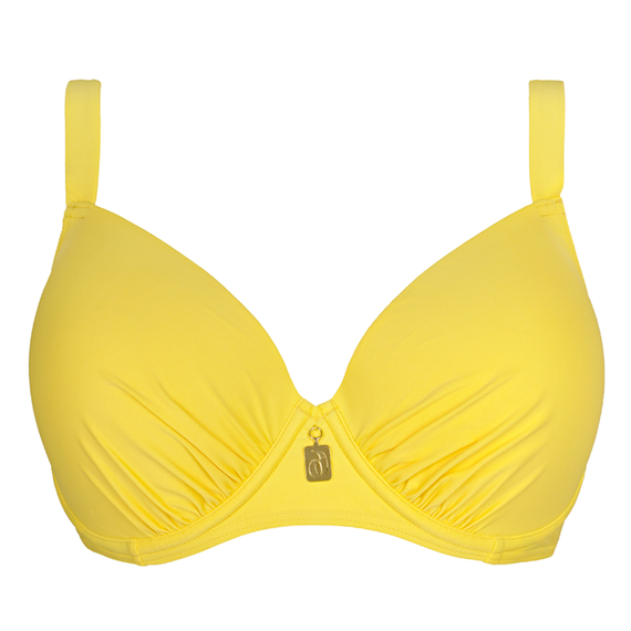 Annadiva Swim Plain Voorgevormde Balconette Bikinitop Citron