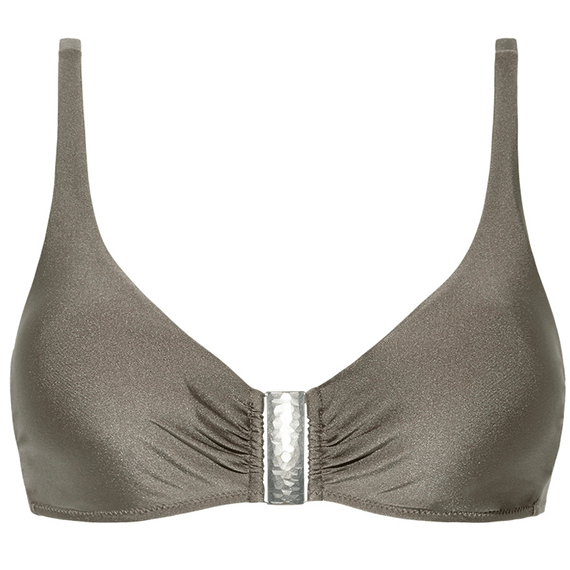 Planet Taupe Bügel Bikini-Oberteil