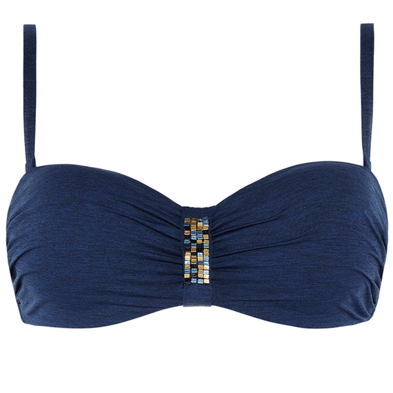 Cyell Platinum Ess. Navy Bandeau Bikinitop