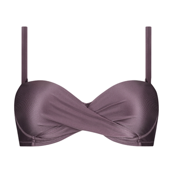 Plum Bandeau Bikini Oberteil