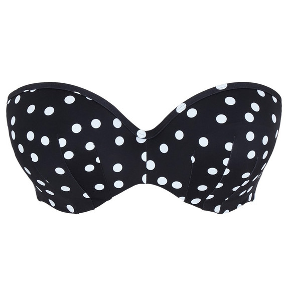 Panache Swim Polka Dot Bandeau Bikinitop 