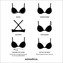 Annadiva Swim Chinese Fan Longline Bikinitop Art Deco Bow