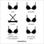 Annadiva Swim Sparkling Black Twist Bikinitop Black