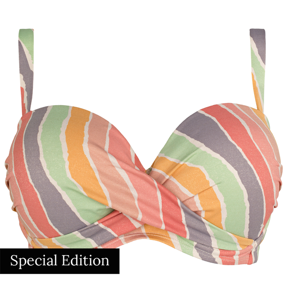 Beachlife x Annadiva Rainbow Bandeau Bikinitop