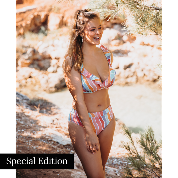 Beachlife x Annadiva Rainbow High Waist Bikinibroekje
