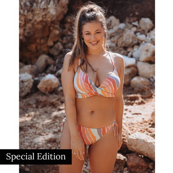 Annadiva x Beachlife Rainbow Twist Bikinitop