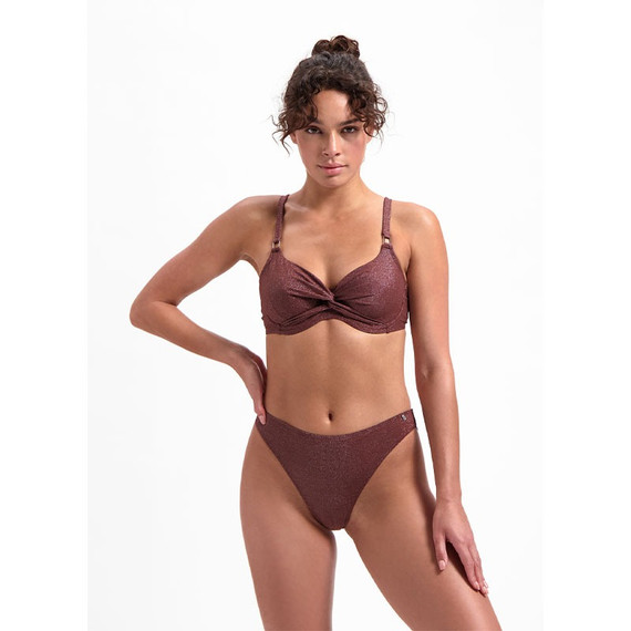 Beachlife Raisin Glitter Bikinitop