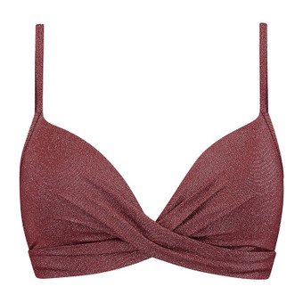 Raisin Glitter Twist Bikinitop