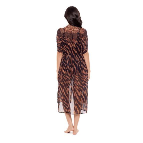 Miraclesuit Raya De Safari Kimono Black Brown
