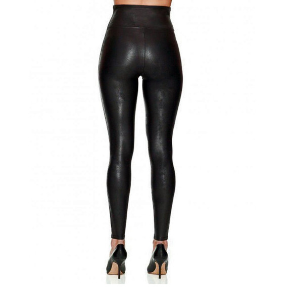 Ready-to-Wow Faux Leather Corrigerende Legging Black