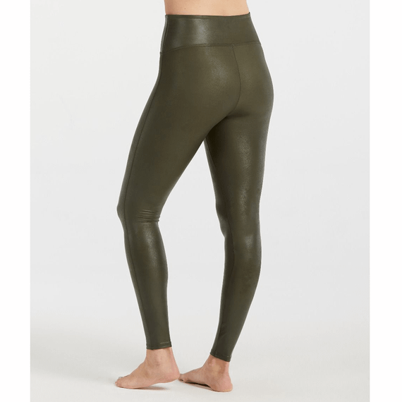 Spanx Ready-to-Wow Faux Leather Corrigerende Legging Rich Olive