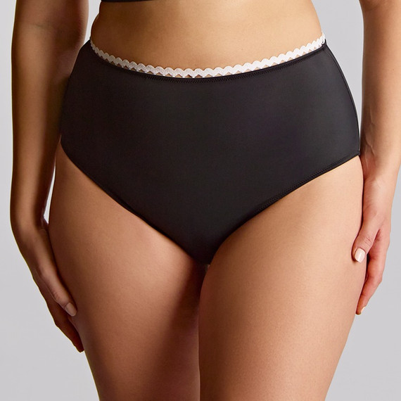 Panache Swim Ric Rac Hoog Bikinibroekje Black