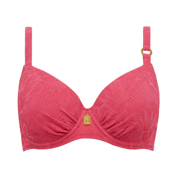 Annadiva Swim Pink Garden Voorgevormde Balconette Bikinitop Cerise