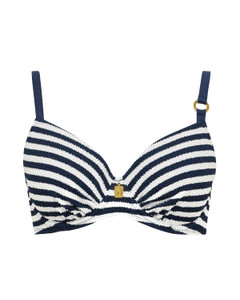 Navy Stripes Voorgevormde Balconette Bikinitop