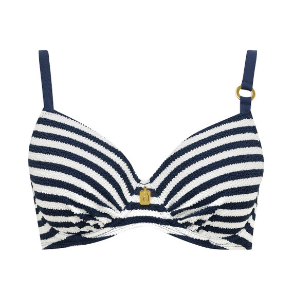 Navy Stripes Voorgevormde Balconette Bikinitop