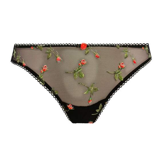 Freya Rose Blossom Brazilian String Black