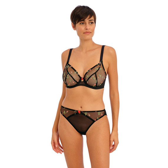 Freya Rose Blossom Slip Black