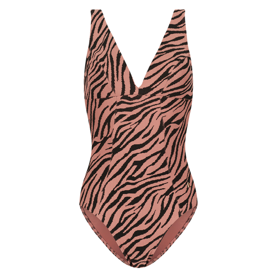 Rose Zebra Badeanzug