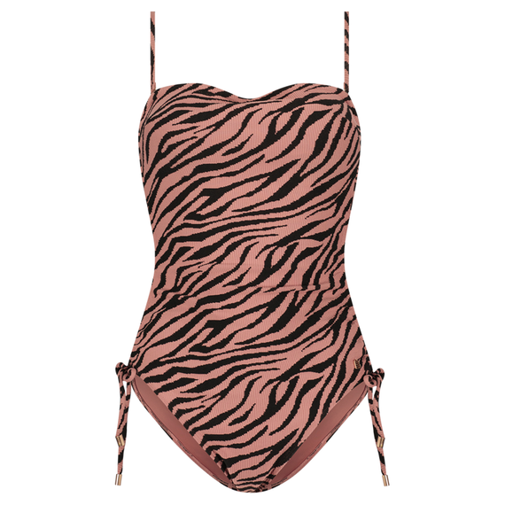 Rose Zebra Strapless Badpak