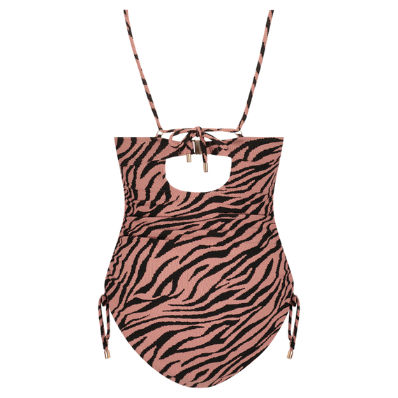 Rose Zebra Strapless Badpak