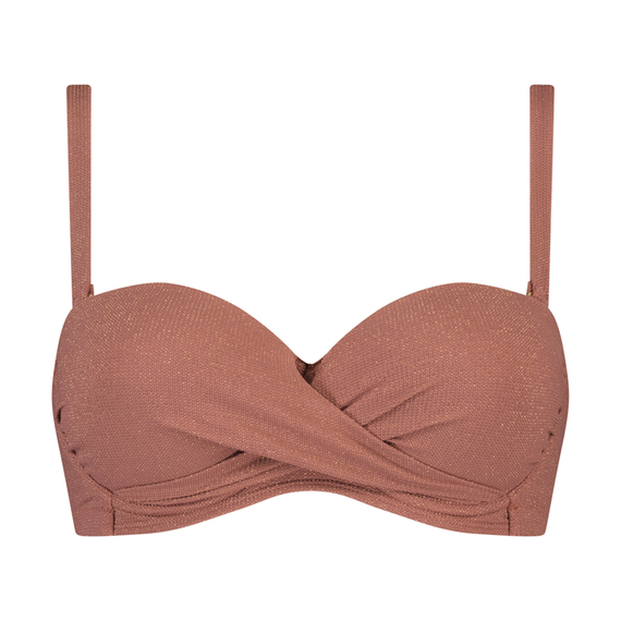 Beachlife Rouge Shimmer Bandeau Bikinitop