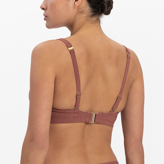 Beachlife Rouge Shimmer Bandeau Bikinitop