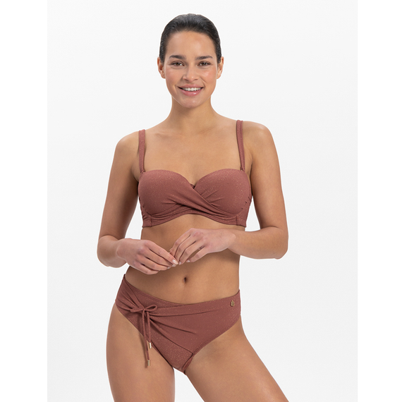 Beachlife Rouge Shimmer Bandeau Bikinitop