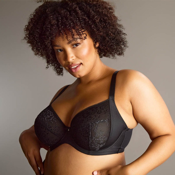 Sculptresse Roxie Plunge BH Black