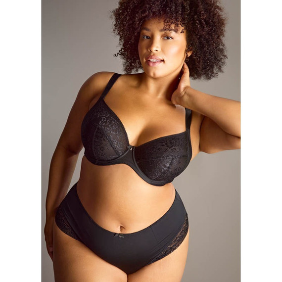 Sculptresse Roxie Plunge BH Black